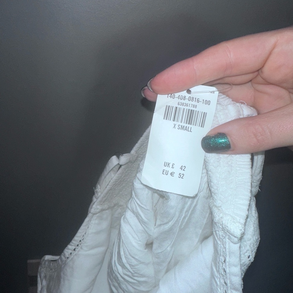 Abercrombie Lace Cami Bundle White & Navy XS NWT Coquette Y2K Fairycore - Picture 6 of 16